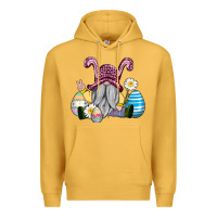 Mustard easter gnome with eggs Premium Hoodie - AdoDesignShop
