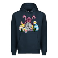 Navy easter gnome with eggs Premium Hoodie - AdoDesignShop