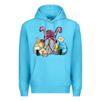 Ocean Blue easter gnome with eggs Premium Hoodie - AdoDesignShop