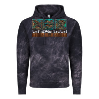 Cloud Black Rusty Sunflowers with Cowhide and Turquoise Vintage Hoodie - RanaPortraitStore