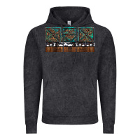 Vintage Black Rusty Sunflowers with Cowhide and Turquoise Vintage Hoodie - RanaPortraitStore
