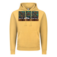 Vintage Mustard Rusty Sunflowers with Cowhide and Turquoise Vintage Hoodie - RanaPortraitStore