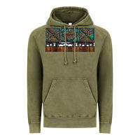 Vintage Olive Rusty Sunflowers with Cowhide and Turquoise Vintage Hoodie - RanaPortraitStore