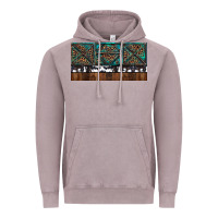 Vintage Zinc Rusty Sunflowers with Cowhide and Turquoise Vintage Hoodie - RanaPortraitStore