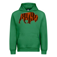 Emerald Red Cactus Bison Silhouette Urban Hoodie - Bettercallsaul