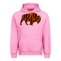 Fuchsia Pink Red Cactus Bison Silhouette Urban Hoodie - Bettercallsaul