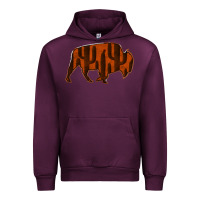 Mauve Wine Red Cactus Bison Silhouette Urban Hoodie - Bettercallsaul