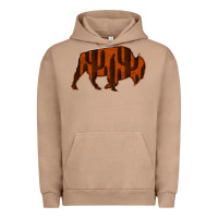 Pigment Burro Red Cactus Bison Silhouette Urban Hoodie - Bettercallsaul