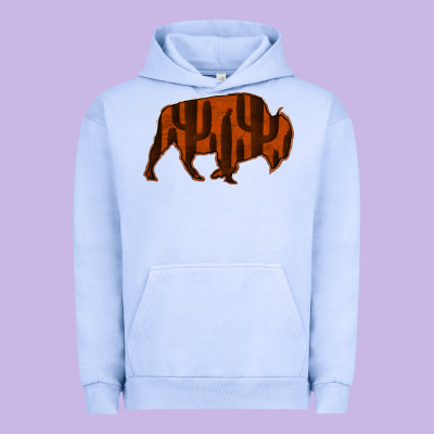 Red Cactus Bison Silhouette Urban Hoodie Designed By Bettercallsaul