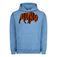 Pigment Pebble Blue Red Cactus Bison Silhouette Urban Hoodie - Bettercallsaul
