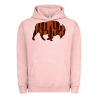Pigment Salmon Red Cactus Bison Silhouette Urban Hoodie - Bettercallsaul