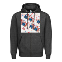 Charcoal Heather american mama seamless pattern Zipper Hoodie - BundleAndBundleShop