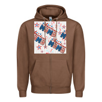 Chestnut american mama seamless pattern Zipper Hoodie - BundleAndBundleShop
