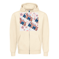 Sandshell american mama seamless pattern Zipper Hoodie - BundleAndBundleShop