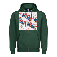 Sports Green american mama seamless pattern Zipper Hoodie - BundleAndBundleShop