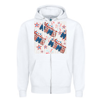 White american mama seamless pattern Zipper Hoodie - BundleAndBundleShop