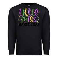 Black little miss mardi gras Premium Sweatshirt - MaliasSmallBusiness