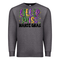 Charcoal Heather little miss mardi gras Premium Sweatshirt - MaliasSmallBusiness