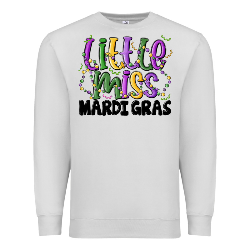 Little Miss Mardi Gras Premium Sweatshirt by MaliasSmallBusiness | Teevron