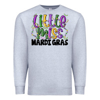 Heather Grey little miss mardi gras Premium Sweatshirt - MaliasSmallBusiness