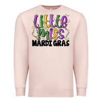 Pale Pink little miss mardi gras Premium Sweatshirt - MaliasSmallBusiness