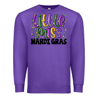 Purple little miss mardi gras Premium Sweatshirt - MaliasSmallBusiness