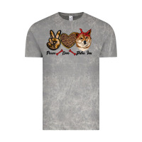 Cloud Rock peace love shiba inu Vintage Tee - RanaPortraitStore