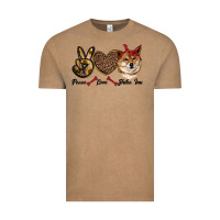 Peace Love Shiba Inu Vintage Tee | Teevron