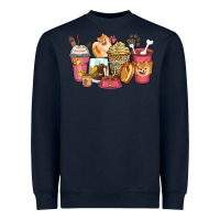 Navy pomeranian coffee cups Heavyweight Sweatshirt - Zillion Design Studio