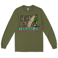 Army Green not a hugger Long Sleeve Tee - CowhideDigitalArt