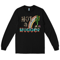 Black not a hugger Long Sleeve Tee - CowhideDigitalArt