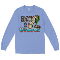 Colony Blue not a hugger Long Sleeve Tee - CowhideDigitalArt