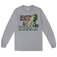Heather Grey not a hugger Long Sleeve Tee - CowhideDigitalArt