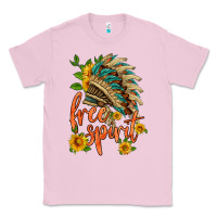 Bubblegum Pink free spirit sunflower and indian headdress Classic Tee - HRA Design Shop