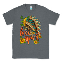 Charcoal Heather free spirit sunflower and indian headdress Classic Tee - HRA Design Shop