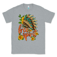 Heather Grey free spirit sunflower and indian headdress Classic Tee - HRA Design Shop
