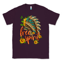 Plum free spirit sunflower and indian headdress Classic Tee - HRA Design Shop