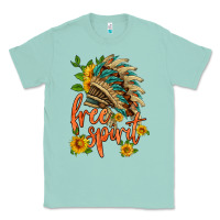 Seafoam free spirit sunflower and indian headdress Classic Tee - HRA Design Shop