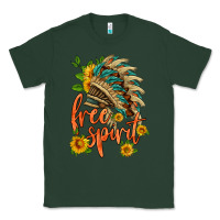 Sports Green free spirit sunflower and indian headdress Classic Tee - HRA Design Shop