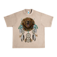 French Oak bear  native dreamcatcher Urban Heavy Tee - BarkalooDesign
