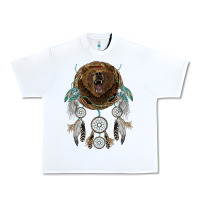 White bear  native dreamcatcher Urban Heavy Tee - BarkalooDesign
