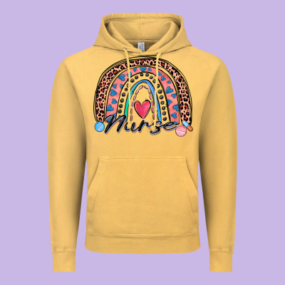 Nurse Rainbow Vintage Hoodie Designed By Zillion Design Studio