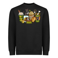 Black pitbull coffee cups Heavyweight Sweatshirt - Zillion Design Studio