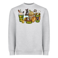 Heather Grey pitbull coffee cups Heavyweight Sweatshirt - Zillion Design Studio
