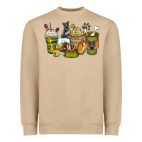 Pitbull Coffee Cups Heavyweight Sweatshirt | Teevron