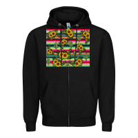 Black sunflower cactus Zipper Hoodie - JahusDesignShop