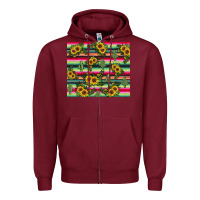 Burgundy sunflower cactus Zipper Hoodie - JahusDesignShop