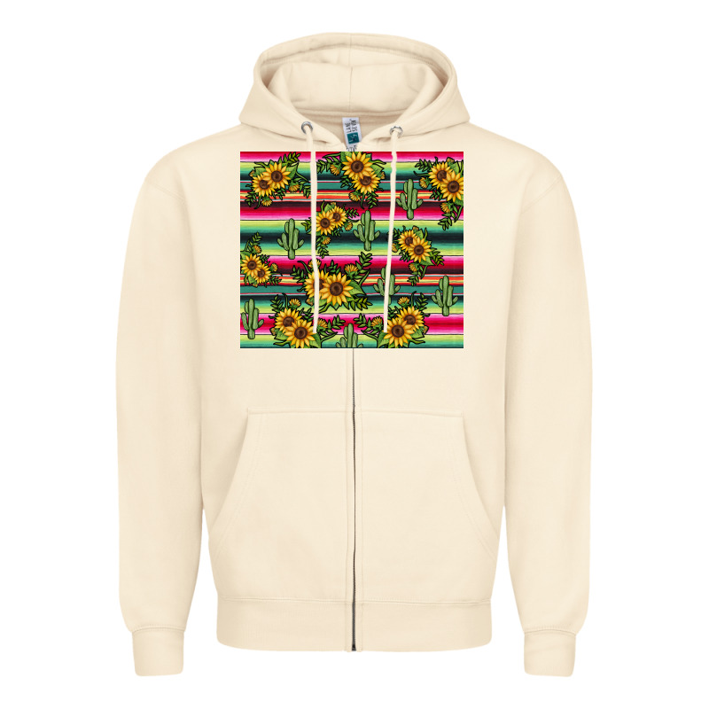 Sunflower Cactus Zipper Hoodie by JahusDesignShop | Teevron