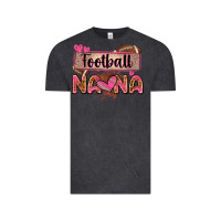 Vintage Black football nana with leopard Vintage Tee - Zillion Design Studio