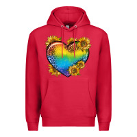 Cardinal Pride Heart And Sunflower Premium Hoodie - BundleAndBundleShop